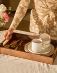 Kibashi Brown Rectangular Wooden Serving Trays - Set of 2