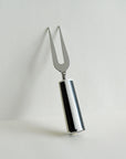 Stainless Steel Cheese Knives with Black & White Bone Inlay Handles - Set of 3