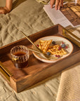 Kibashi Brown Rectangular Wooden Serving Trays - Set of 2