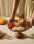 Shibui Brown Wooden Cake Stand with a Glass Cloche