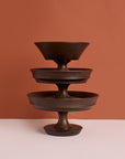 Kaze Brown Wooden Pedestal Bowl