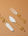 Totem Stainless Steel & Brass Cheese Knives - Set of 3