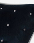 Indigo Quilted Stitch Velvet Cushion Cover