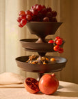 Kaze Brown Wooden Pedestal Bowl
