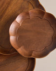 Sakura Brown Wooden Round Serving Trays - Set of 3