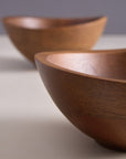 Nami Brown Wooden Acai Bowls - Set of 2
