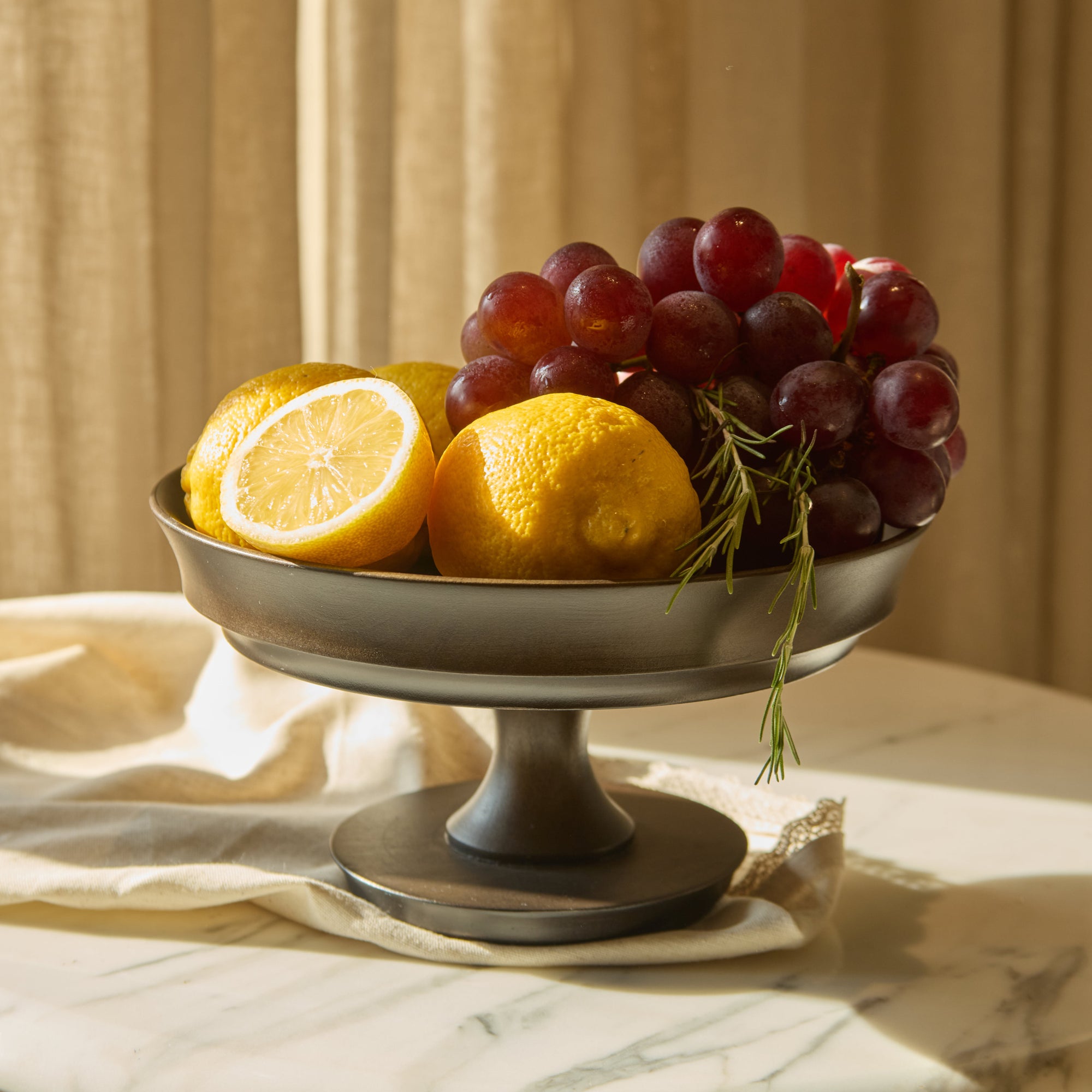 Kaze Brown Wooden Pedestal Bowl