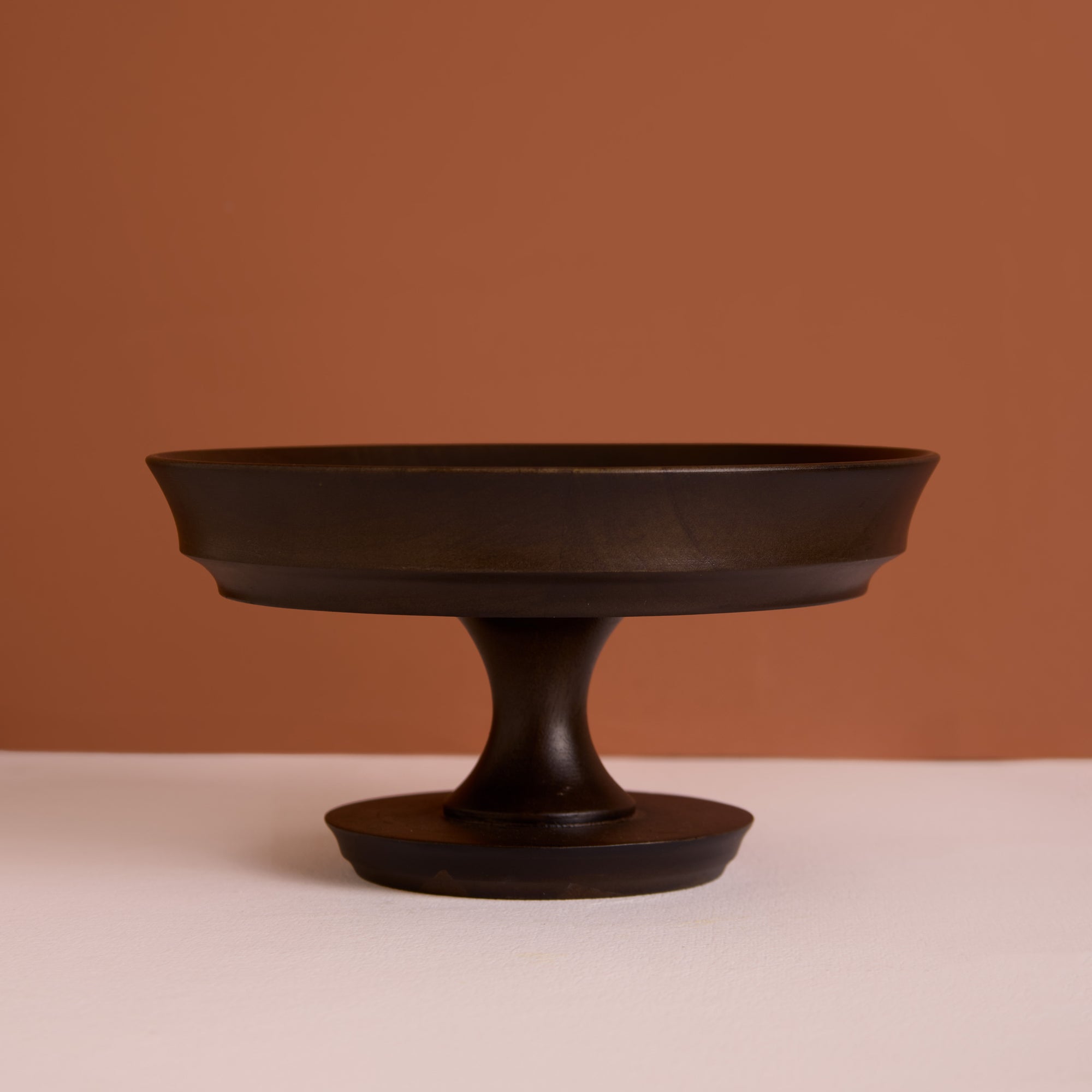 Kaze Brown Wooden Pedestal Bowl