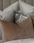 Pale Green Quilted Stitch Cotton Linen Bedspread Set