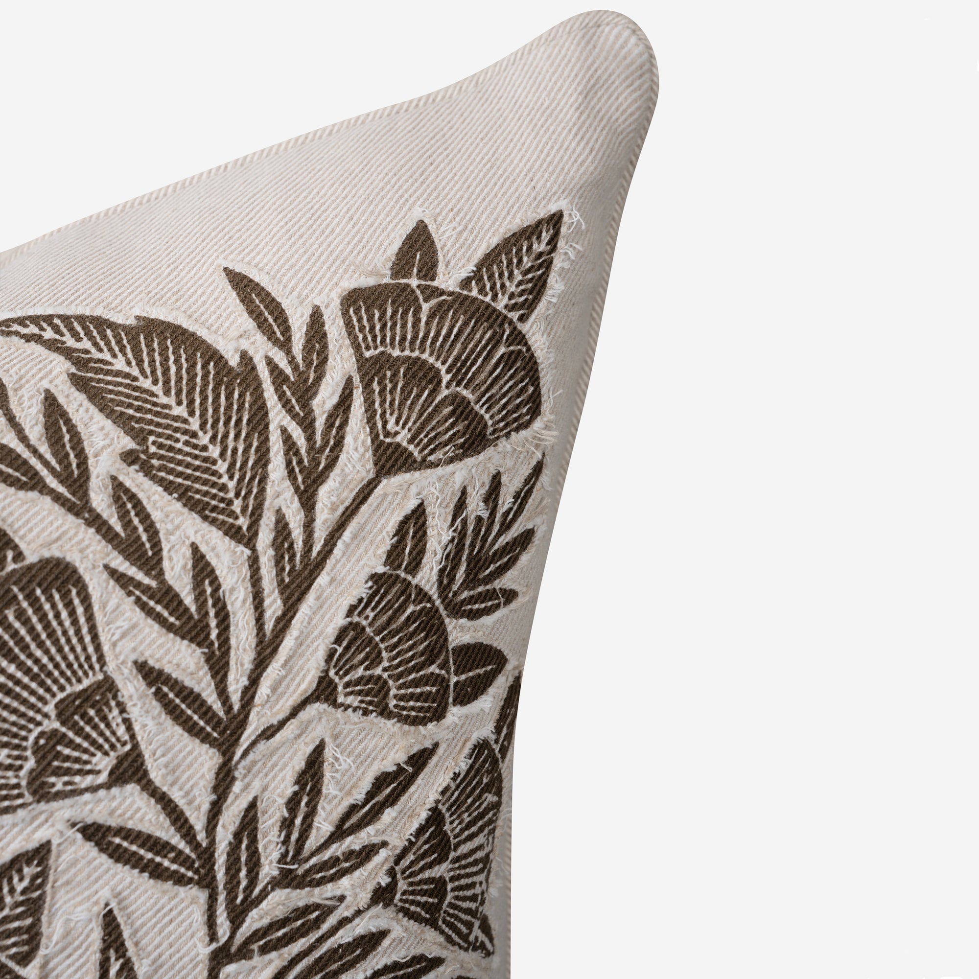 Brown Patchwork Velvet Cushion Cover