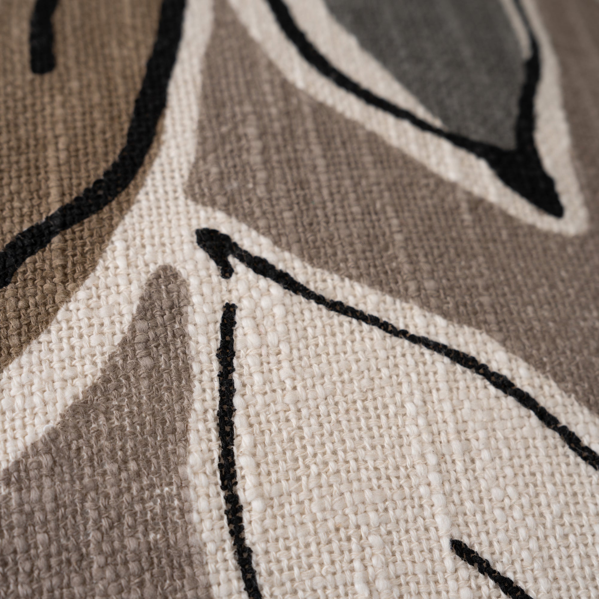 Foliage Print Cotton Cushion Cover