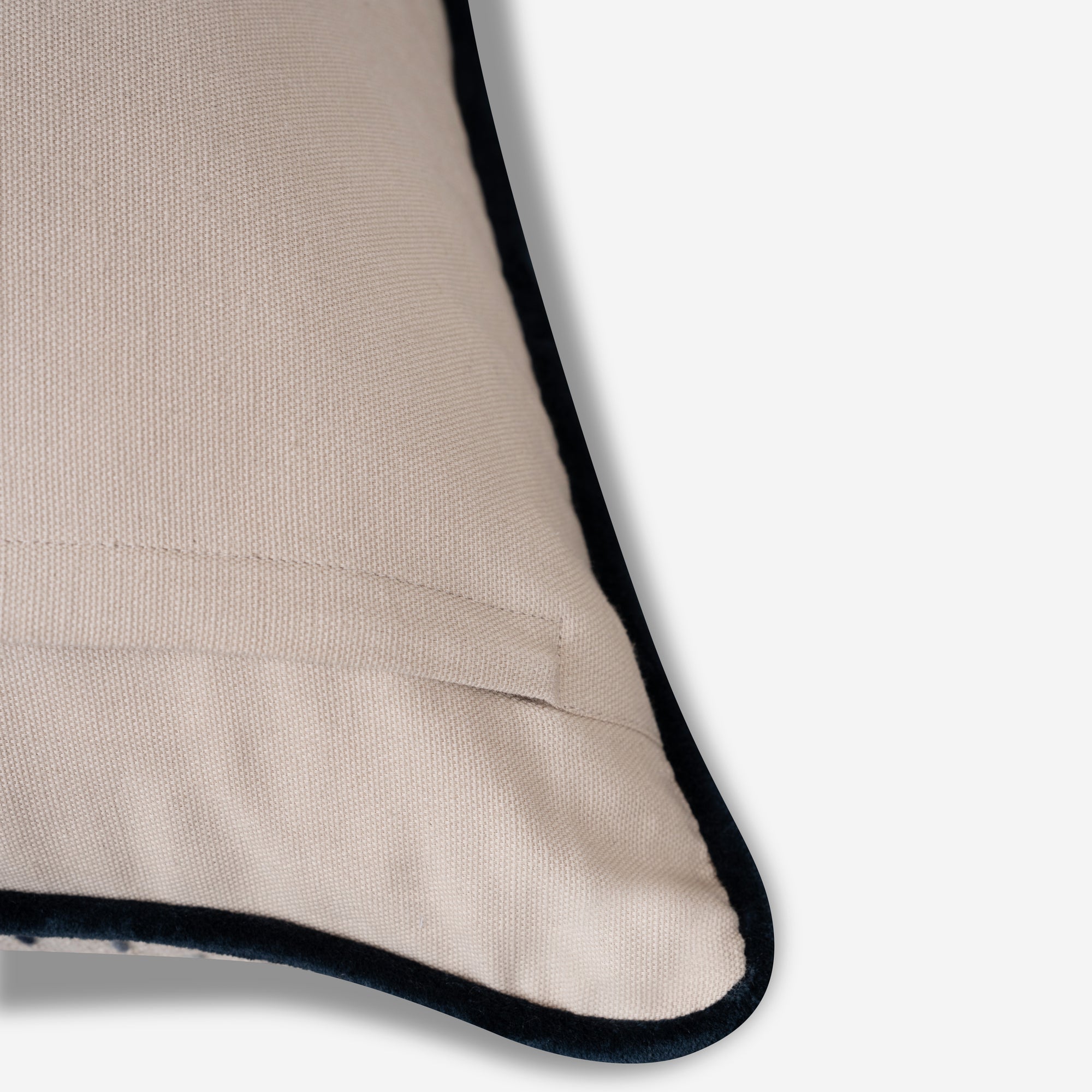 Beige Dashed Stripe Cotton Cushion Cover