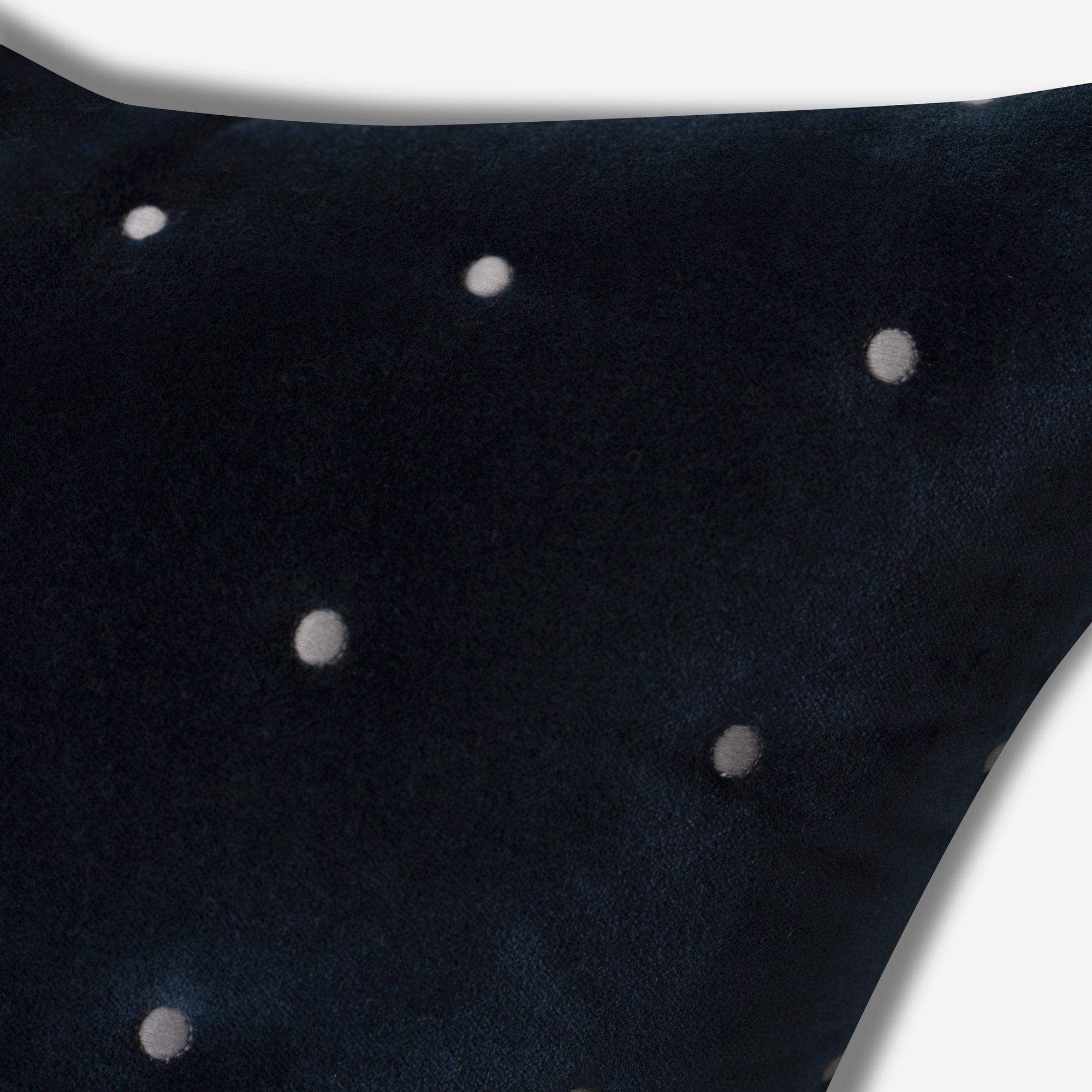 Indigo Quilted Stitch Velvet Cushion Cover