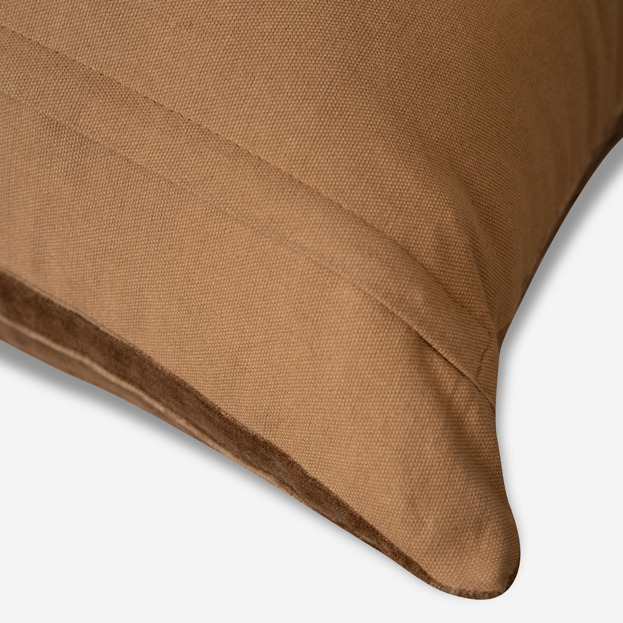 Linear Channel Brown Velvet Cushion Cover