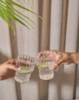 Fluted Drinking Glasses -Set of 2