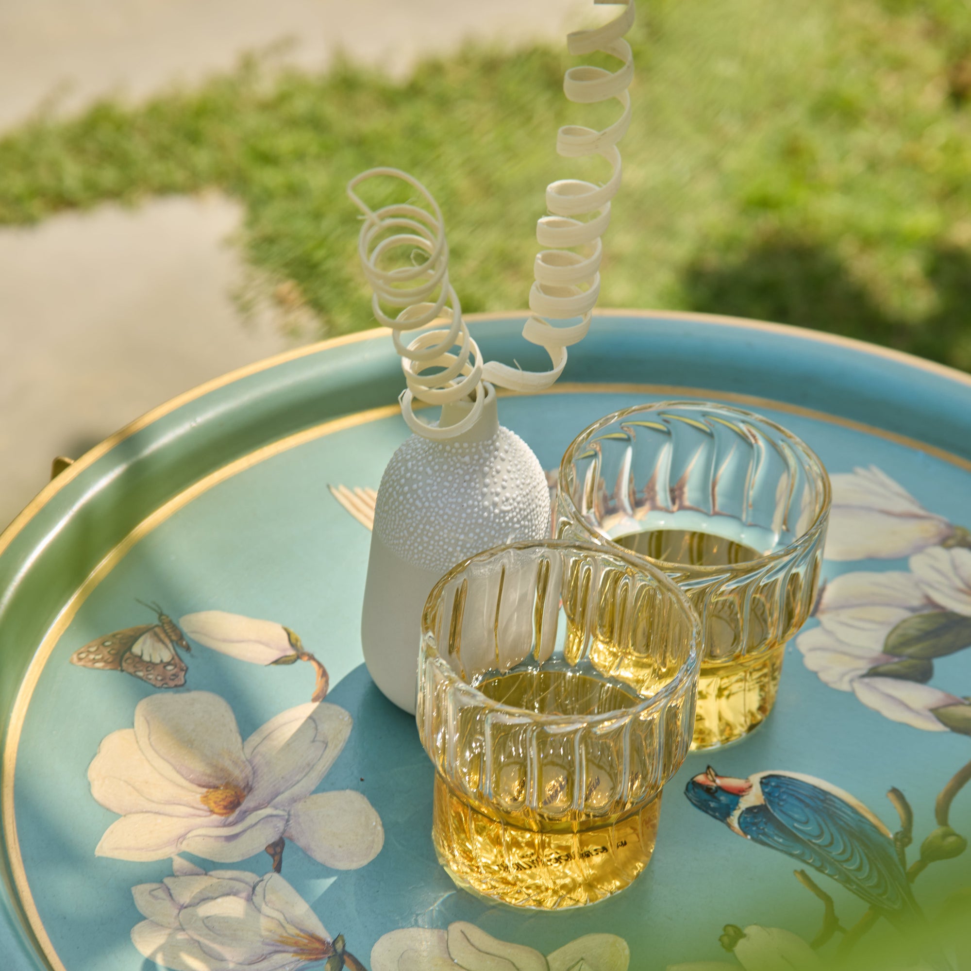 Fluted Drinking Glasses -Set of 2