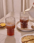 Fluted Drinking Glasses -Set of 2
