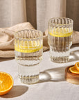 Fluted Drinking Glasses -Set of 2