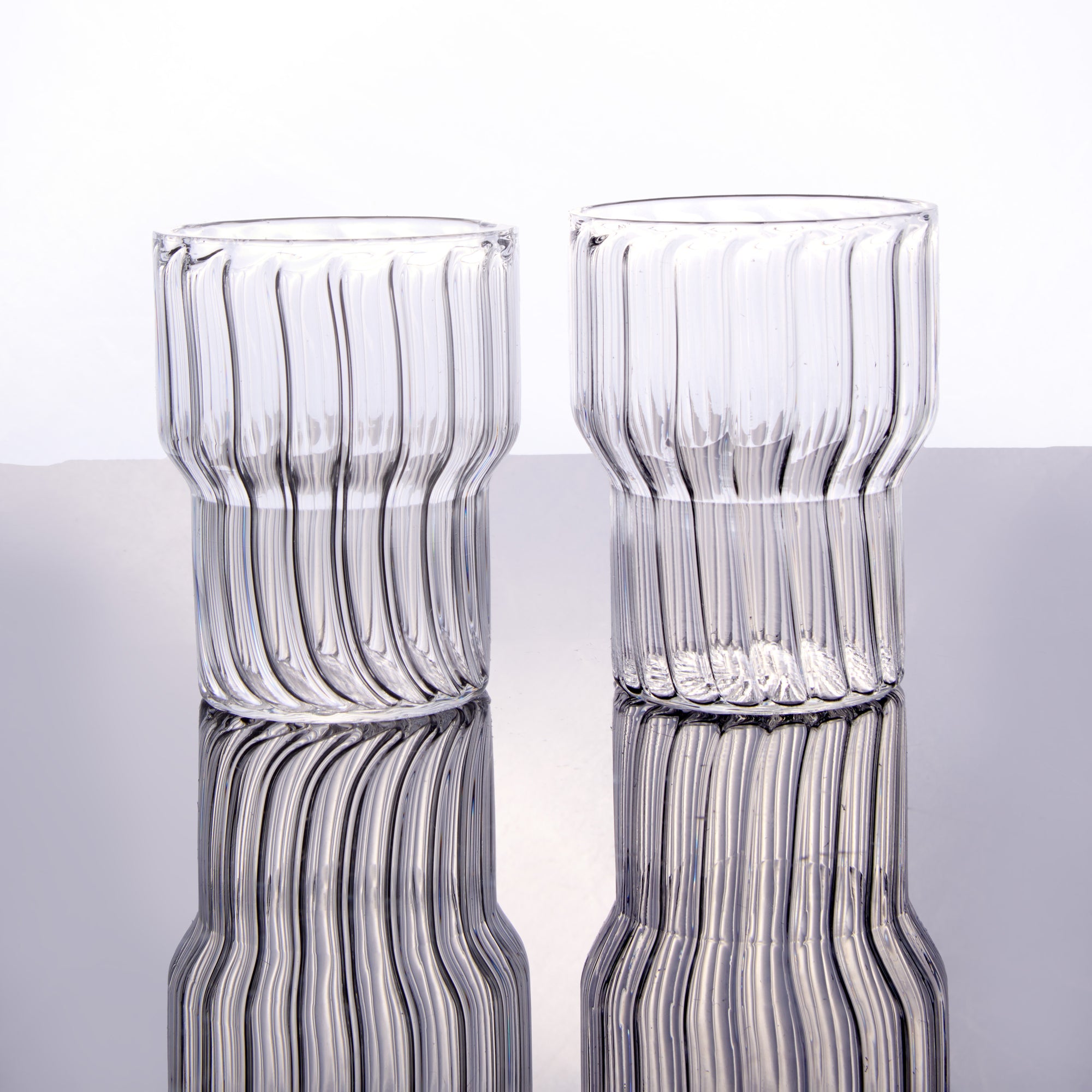 Fluted Drinking Glasses -Set of 2