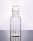 Ribbed Glass Water Bottle