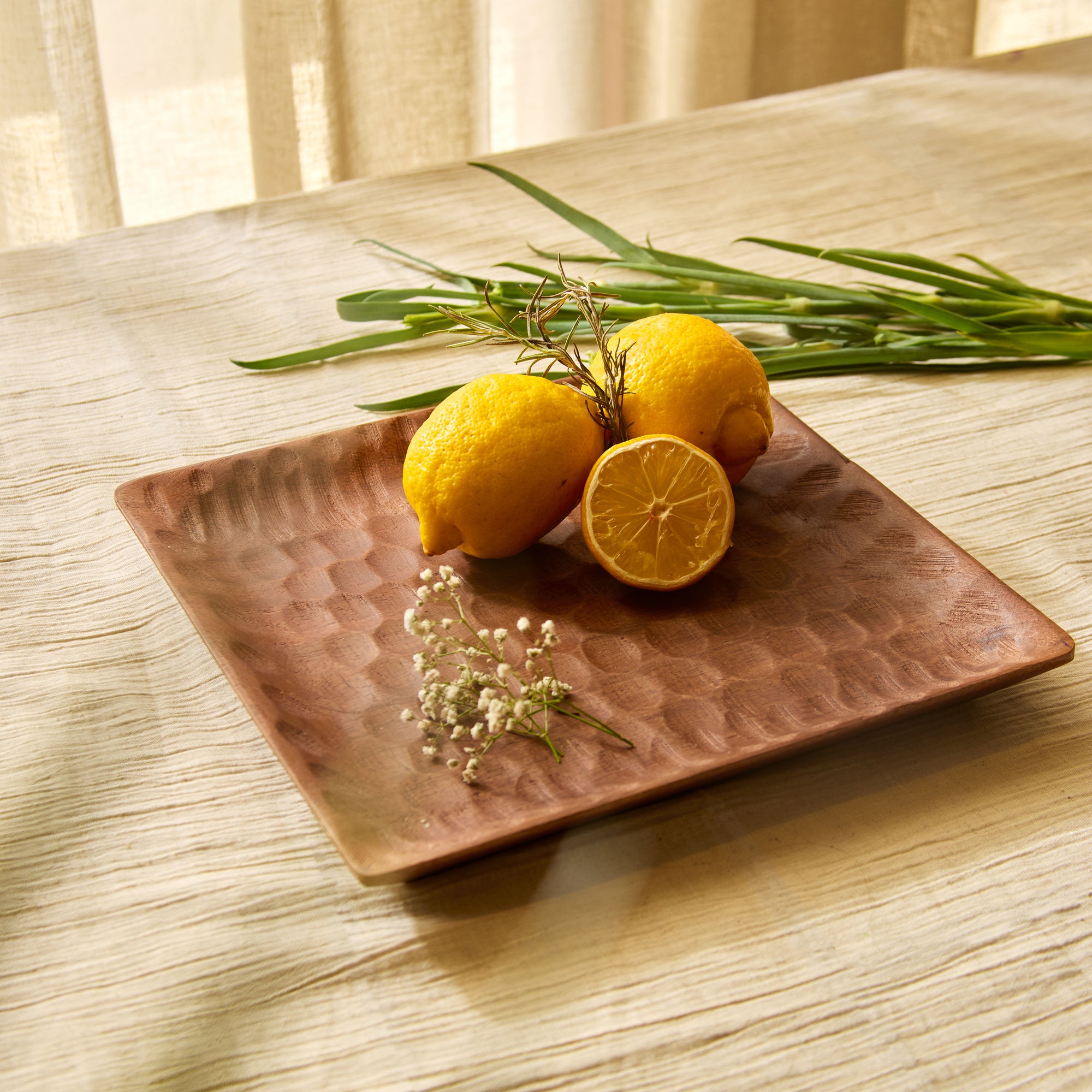 Moku Brown Wooden Square Serving Tray
