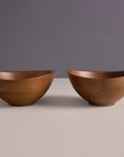 Nami Brown Wooden Acai Bowls - Set of 2
