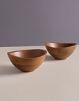 Nami Brown Wooden Acai Bowls - Set of 2