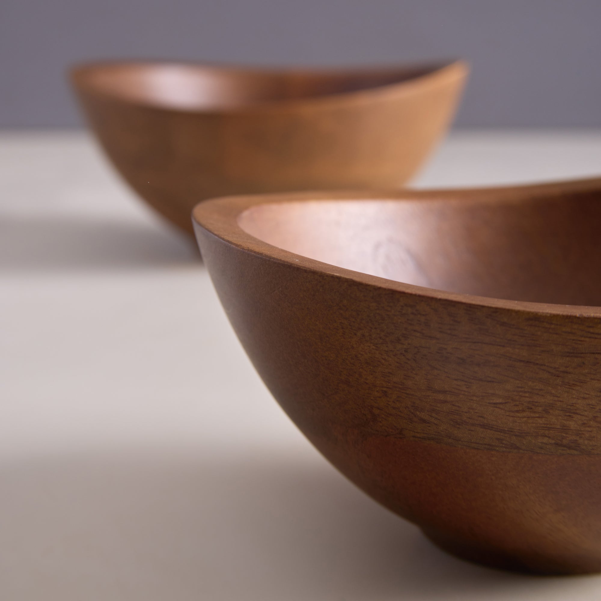 Nami Brown Wooden Acai Bowls - Set of 2