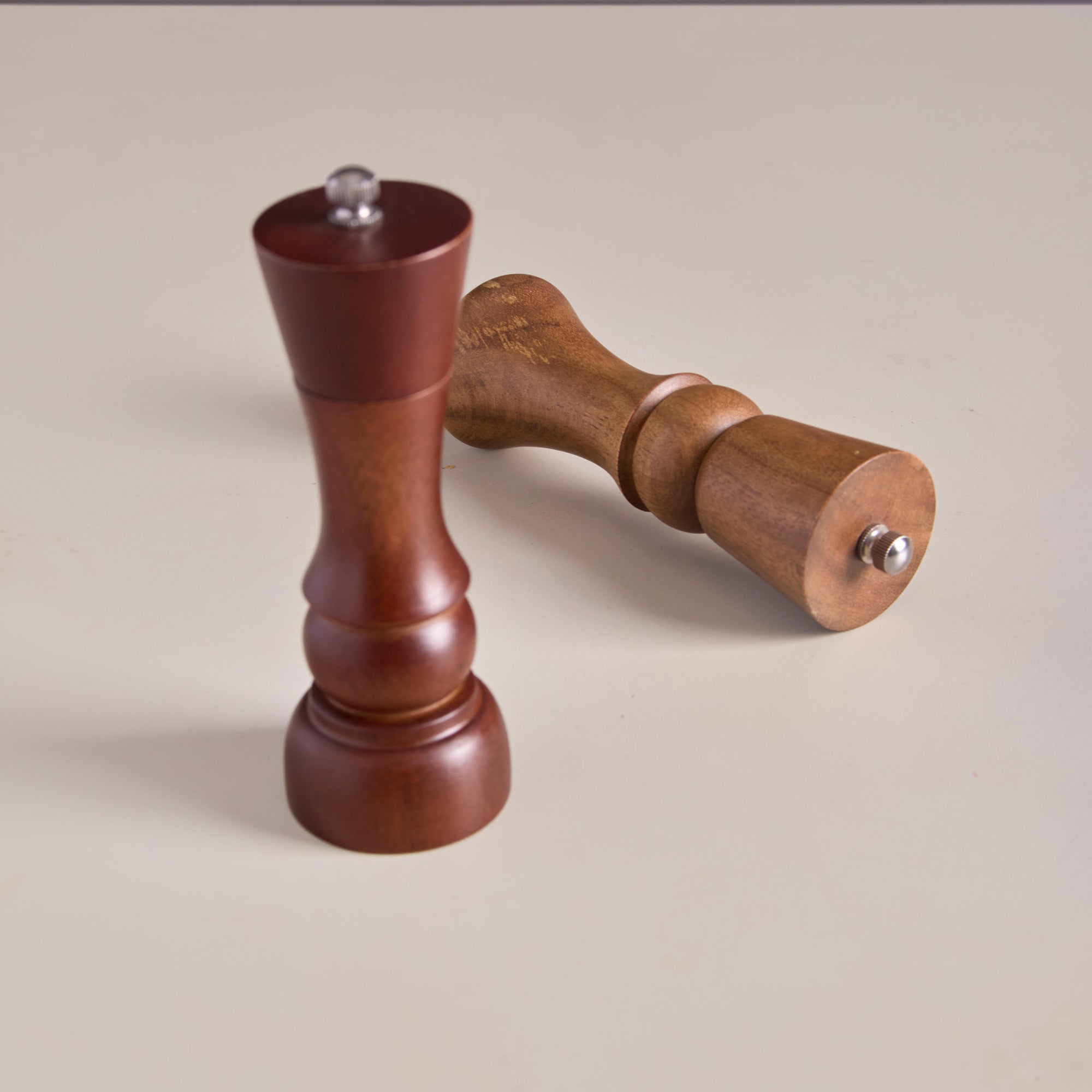 Kori Brown Wooden Salt &amp; Pepper Grinders - Set of 2