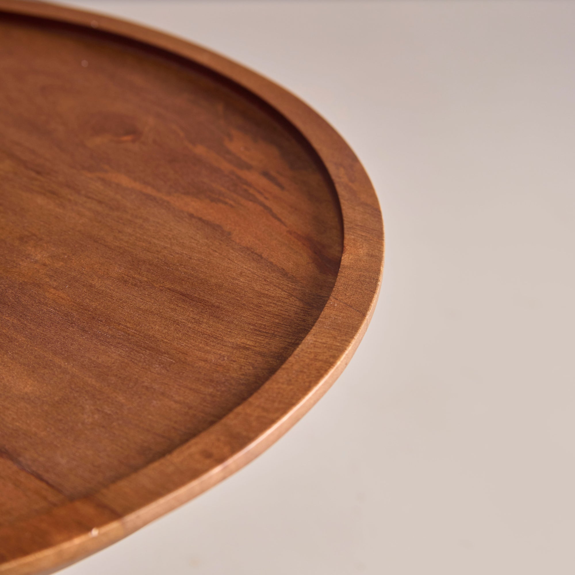 Shibui Brown Wooden Cake Stand with a Glass Cloche