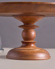 Shibui Brown Wooden Cake Stand with a Glass Cloche