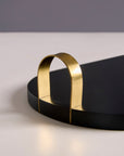 Kage Black Wooden Oval Serving Tray