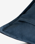 Indigo Quilted Stitch Velvet Cushion Cover