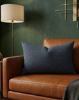 Textured Indigo Cotton Cushion Cover